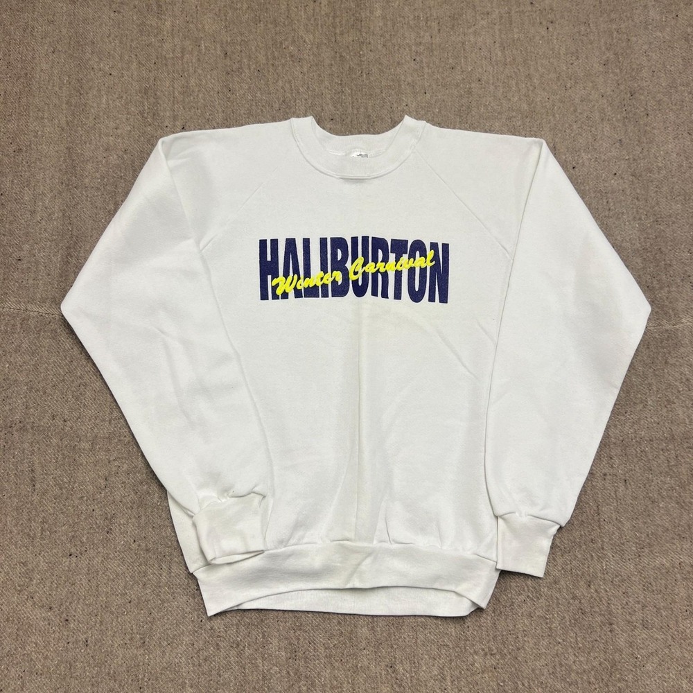 Vintage Haliburton Sweatshirt Mens Large White 1990s Winter Carnival Ontario